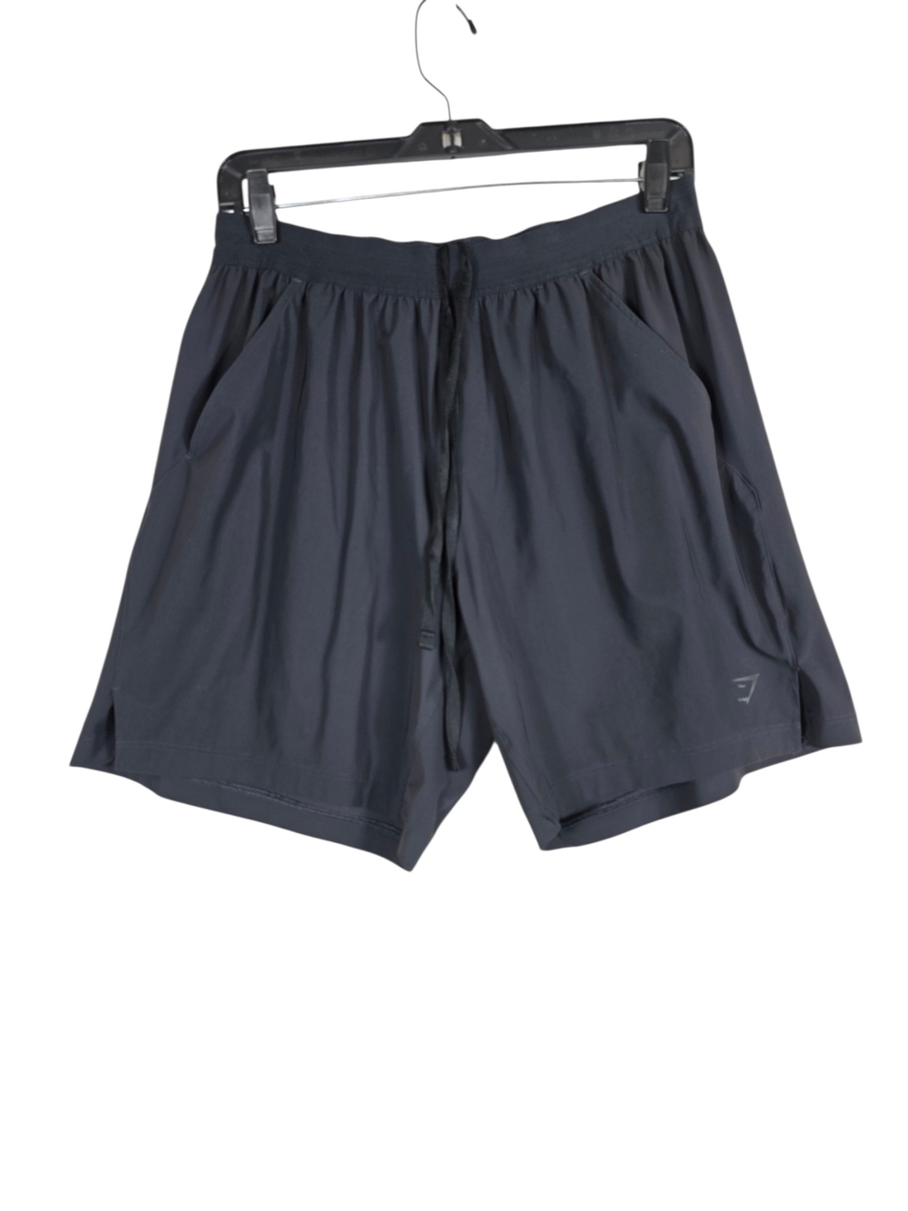 Gym Shark Shorts - Black Athletic Drawstring